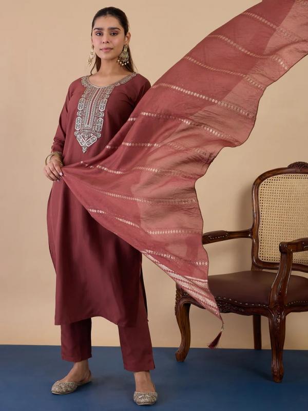 VP 9830 B Women’s Traditional Kurta Pant Set with Dupatta